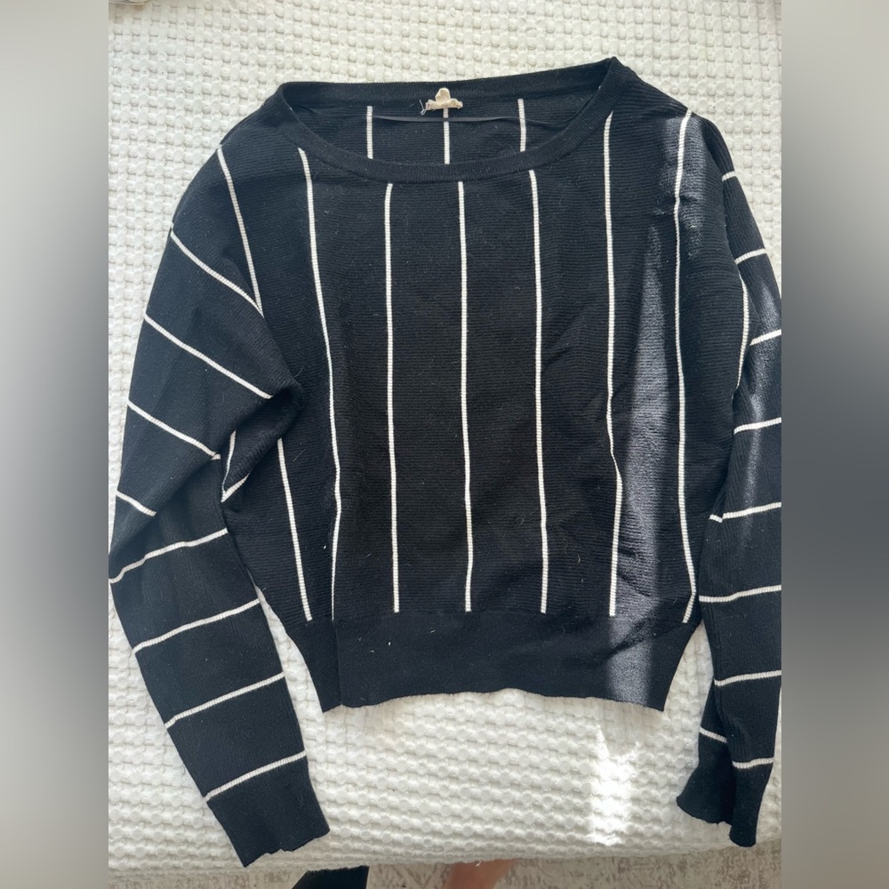 Black and White Striped Sweater